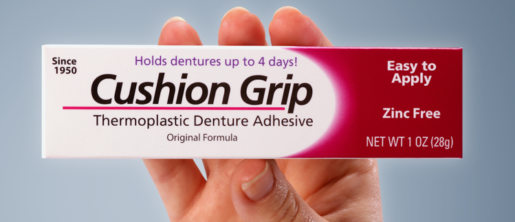 Cushion Grip Thermoplastic Denture Adhesive - 1 oz (Pack of 2)