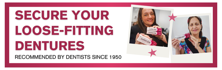 keep your loose-fitting denture in place with cushion grip