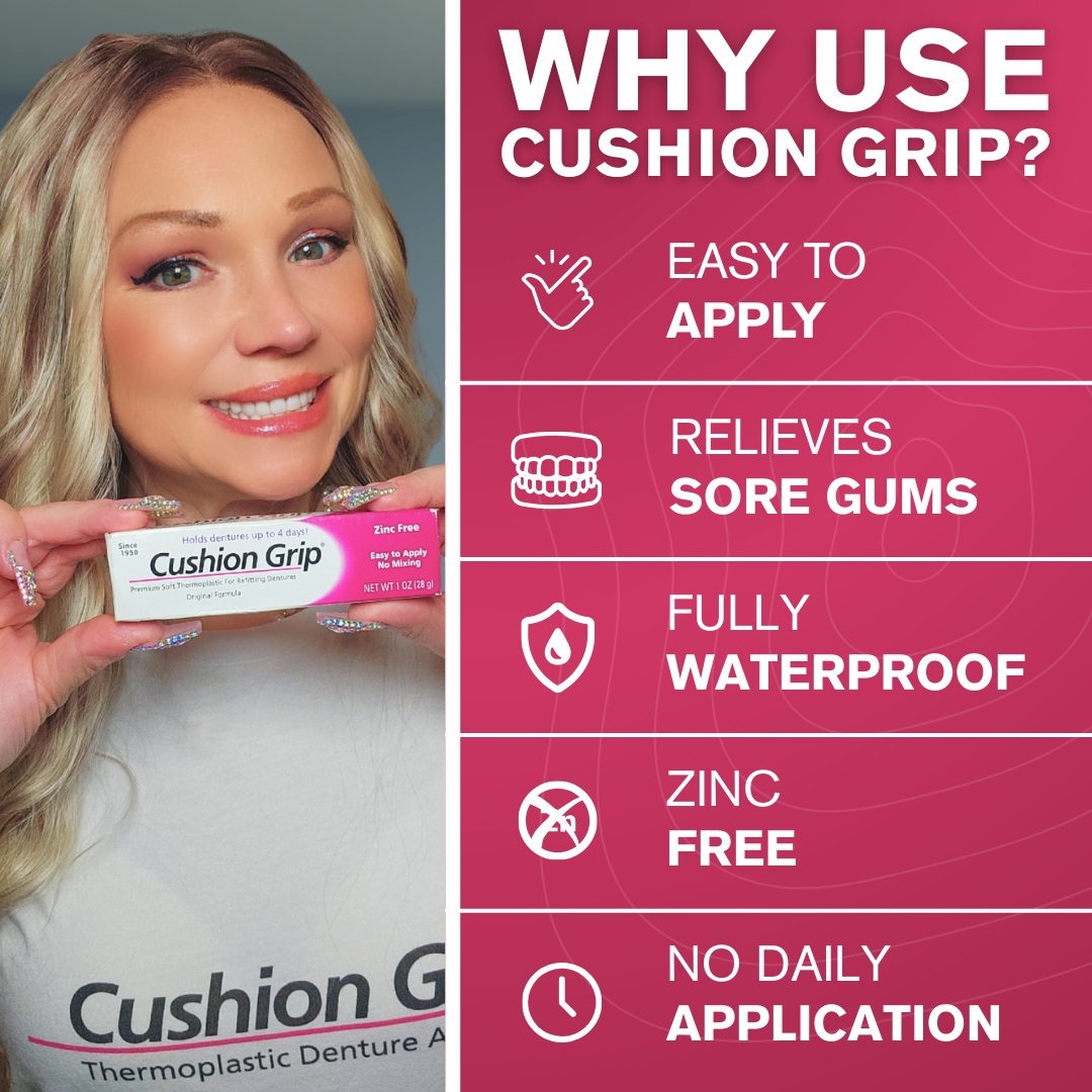 Discover the Benefits of Cushion Grip Denture Adhesive