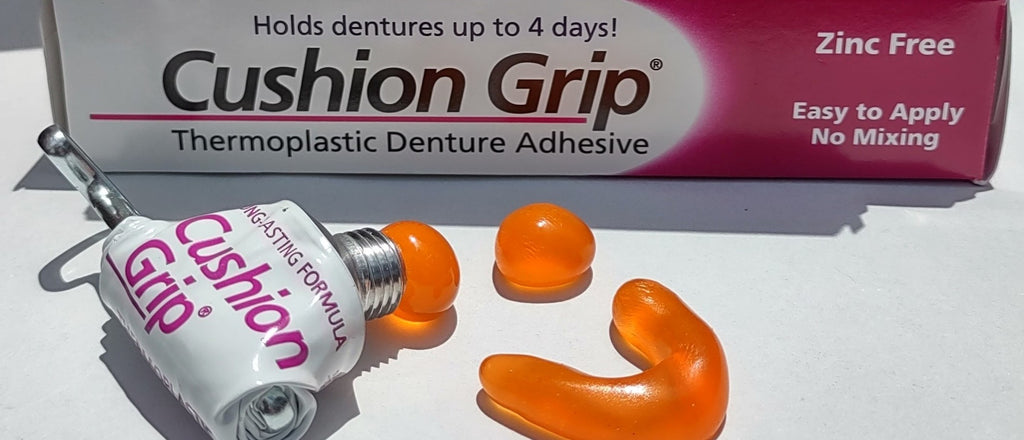 Cushion Grip vs Denture Glue Adhesive