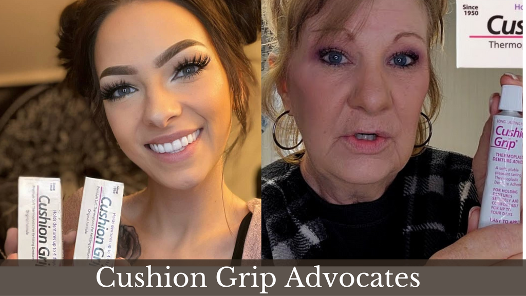 Here's why our customers love cushion grip!! It really makes their dentures feel like brand new!!! 