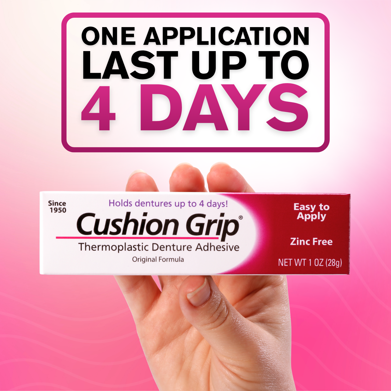 Cushion Grip: One Application Lasts Up to 4 Days