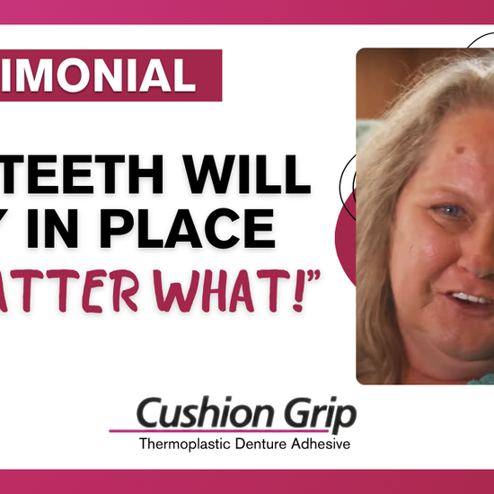 Testimonial: 'My teeth stay securely in place no matter what, providing comfort and confidence.